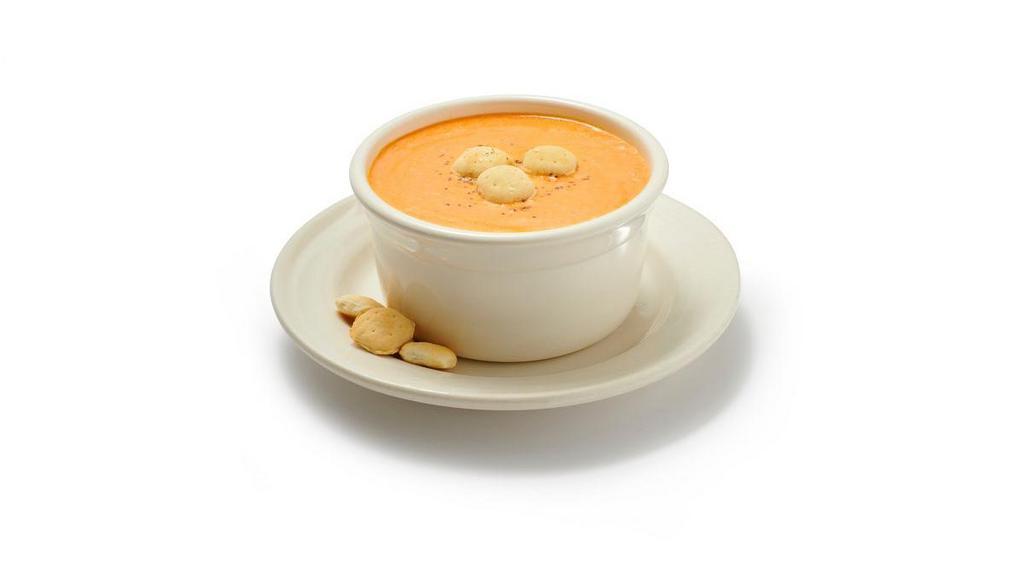 Lobster Bisque, Crock · Set sail for smooth and dreamy lobster flavor in every spoonful. A warm crock or cup is the best way to start your festive tour.