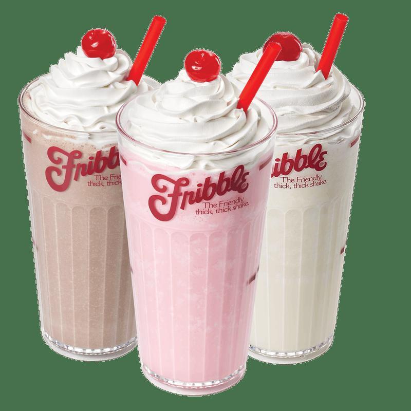 Fribble Milk Shake · Our famous thick shake made with creamy homemade ice cream. Choose from chocolate, vanilla or strawberry.