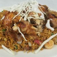 Mixed Fried Rice · Chicken, pork, and shrimp.