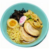 Miso Ramen · Miso based Japanese Ramen with pork belly slices, kikurage, menma, soft boiled egg and scall...