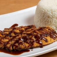 Chicken Katsu Rice Bowl · Deep fried chicken cutlets with tonkatsu sauce