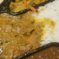 Lamb Korma · Cubes of lamb in rich cashew nut and almond cream sauce