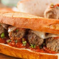 Meatball Parmigiana Sandwich · 
