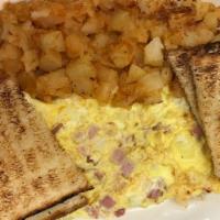 Western Omelet · Diced  ham and onions. With Toast