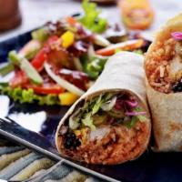 Chicken Burrito · Rice, beans, lettuce, tomato and grilled chicken.