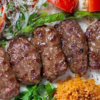 Grilled Meat Balls / Kofte · Ground lamb & beef mixed with onions, garlic, and spices.