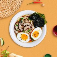 Healing Mushroom · Vegan noodles, mushroom broth, shiitake mushroom, button mushroom, spicy miso tofu. Served w...