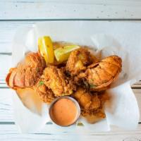 Fried Lobster Tail Basket (5 Oz.) (2) · All baskets come with cajun fries.