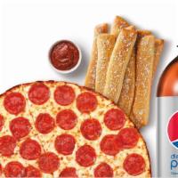 Thin Crust Meal Deal With Diet Pepsi® · Thin Crust Pepperoni Pizza, Crazy Combo® and a 2-liter DIET PEPSI®