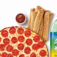 Thin Crust Meal Deal With Siea Mist · Thin Crust Pepperoni Pizza, Crazy Combo and a 2-liter SIEA MIST