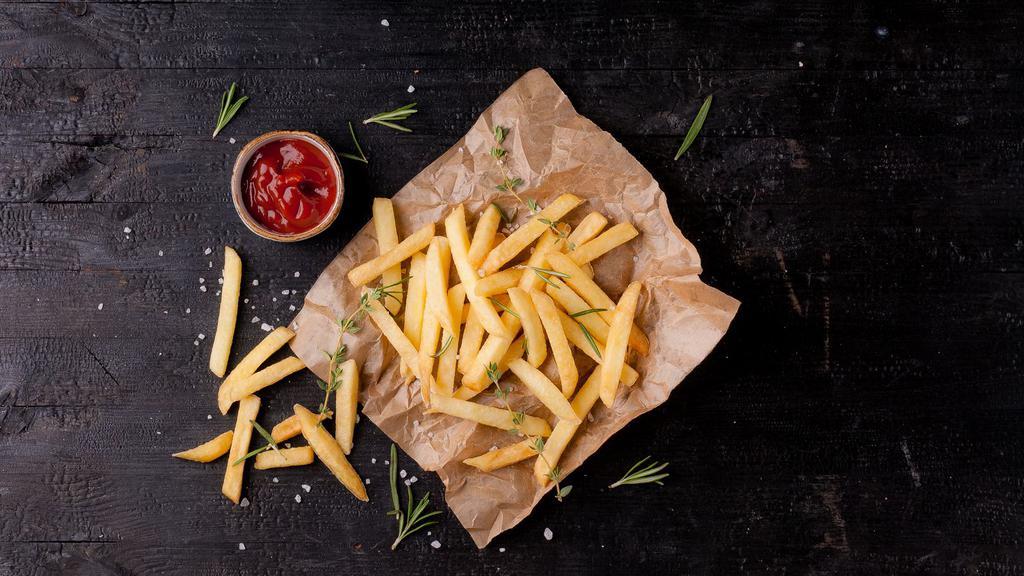 French Fries · Golden-crispy potatoes, cut into slices, and salted  and fried to perfection.