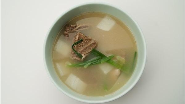Galbi Tang · Beef short rib soup served with rice.