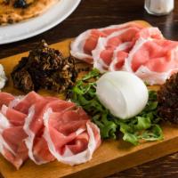 Tagliere Della Casa · Prosciutto di Parma, Buffalo Mozzarella, Buffalo Ricotta, Eggplant Caponata, and Marinated Z...