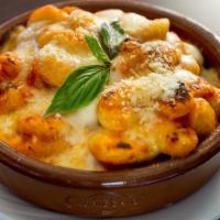 Gnocchi Alla Sorrentina · Gnocchi Pasta, Tomato Sauce, Parmigiano Reggiano and Homemade Mozzarella