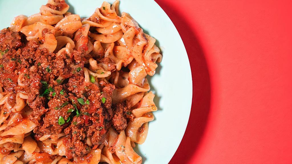 Don'T Touch My Protein · Homemade fusilloni with our best seller ragu bolognese sauce.