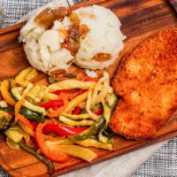 Chicken Plate · Chicken with 2 side dishes.