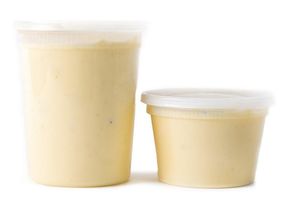 Queso · One pint feeds 4-6 people. One quart feeds 8-10 people. Chips sold separately.