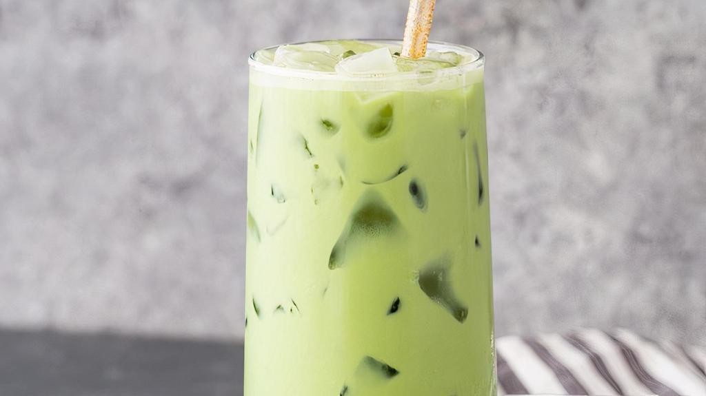 Iced Matcha Oatmilk Latte · Our favorite way to drink matcha. Uji matcha with creamy oat milk.