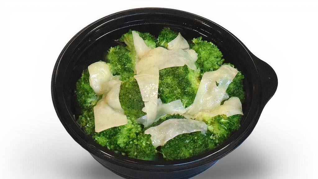Parmesan Broccoli · Butter, garlic & shaved parmesan cheese.