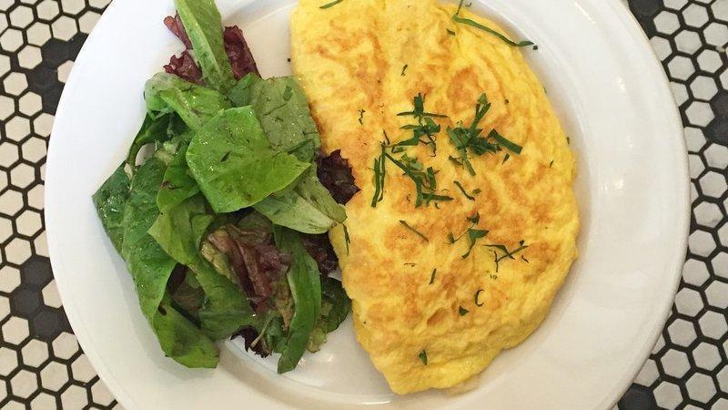 Ham And Swiss Cheese Omelet · Served with field greens. Served with a side of salad.