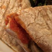Meatball Panini · Served with marinara sauce and Asiago cheese. Served with a side of salad.