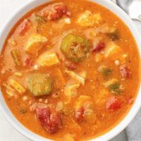 Chicken & Sausage Gumbo Soup · A flavorful New Orleans classic, this mouthwatering gumbo features chicken raised without an...