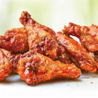Jumbo Chicken Wings · Meaty, flavorful jumbo chicken wings, available plain or with your choice of sauce.