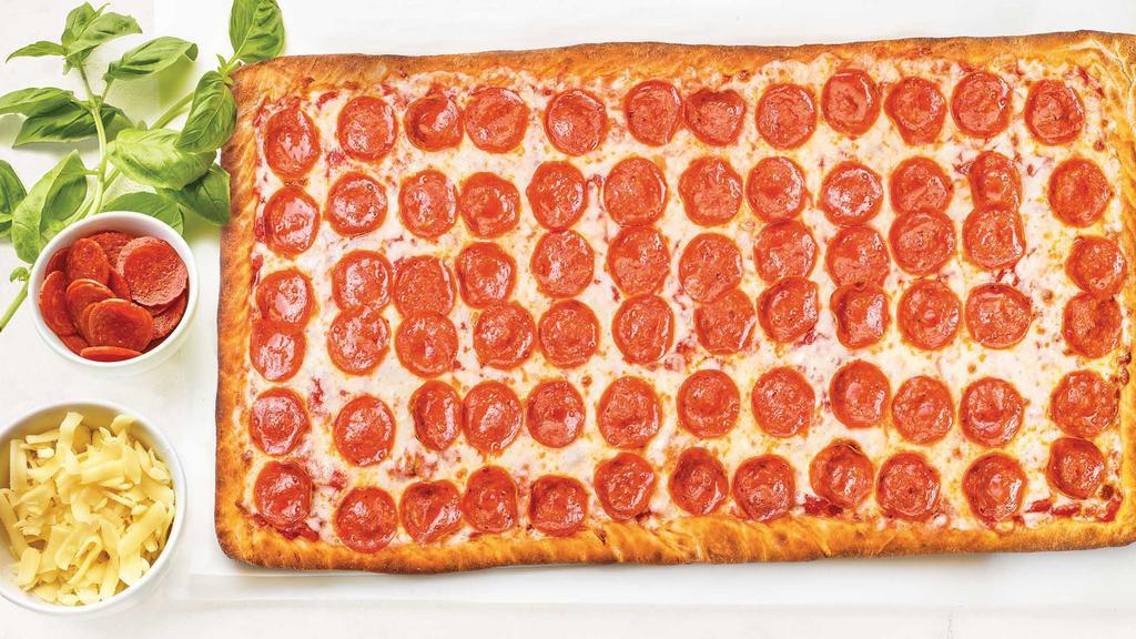 Create Your Own Sheet Pizza · Create your own pizza with your choice of sauce, cheese, and toppings. Hot & ready to enjoy! 32 slices.