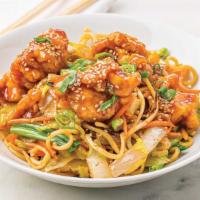 Sesame Chicken With Lo Mein Bowl · Ready to heat, our stir-fried chicken is tossed with our savory Ginger Sesame sauce and serv...