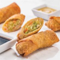 Vegetable Eggrolls - 2 Pack · Crispy rolls stuffed with julienned vegetables. Hot and made fresh to order.