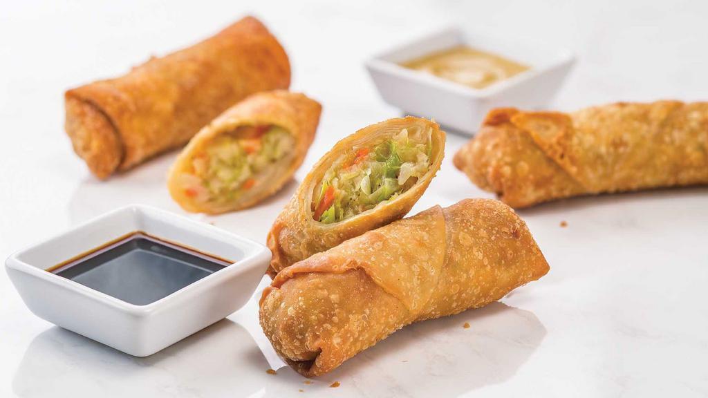 Vegetable Eggrolls - 2 Pack · Crispy rolls stuffed with julienned vegetables. Hot and made fresh to order.