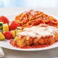 Chicken Parmesan Meal · Ready to heat, our juicy breaded chicken breast raised without antibiotics is topped with It...