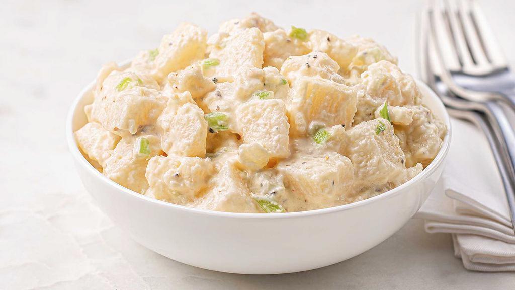 Homestyle Potato Salad · Classic potato salad recipe with the perfect balance of ingredients including eggs, celery and onions. No artificial colors, flavors or preservatives. (16 oz.)