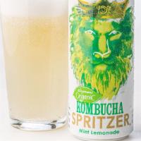 Wegmans Organic Mint Lemonade Kombucha Spritzer · A refreshing blend of our authentic Mint Lemonade Kombucha and sparkling water, with 40% les...