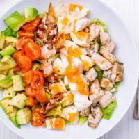 Cobb Salad · Freshly prepared salad topped with Sliced lean chicken breast, with shredded carrots, sliced...