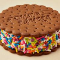  Deluxe Flying Saucers® (Individual) · Soft ice cream rolled in sprinkles and sandwiched between two Flying Saucer® chocolate wafers.