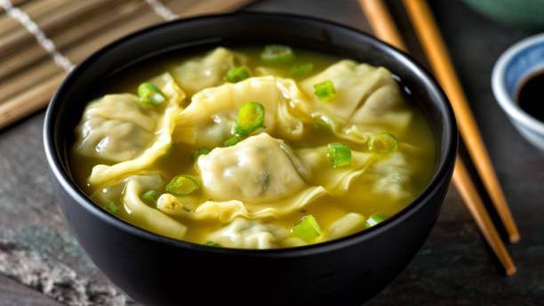 Wonton Soup  · Served with noodle.