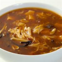Hot & Sour Soup · Spicy. Served with noodle.