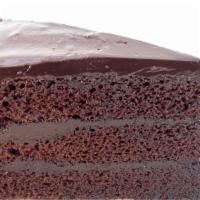 Chocolate Fudge Layer Cake · A creamy layered chocolate fudge cake.