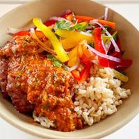Seared Chorizo Bowl · Argentinian style spiced and seared ground pork finished with sweet onion, fresh cilantro an...
