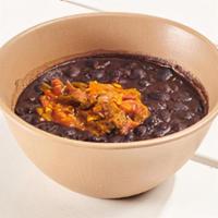 Black Beans W/ Sofrito · black beans stewed in a tomato, garlic, onion sofrito. contains: garlic + onion
