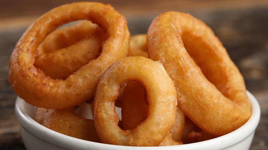  Onion Rings · Fried battered onion.