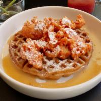Fried Chicken & Waffles · Buttery Maple Syrup