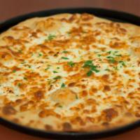 Bianca Verde · Whole milk shredded Mozzarella, creamy ricotta, fresh garlic topped with grated pecorino rom...