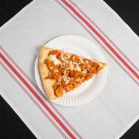 Buffalo Chicken · Hand breaded chicken cutlets mixed in spicy hot sauce on a cheesy crust.