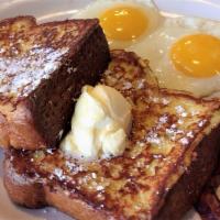 French Toast Platter · French toast, eggs any style, sausage or bacon.