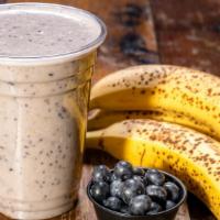 Blueberry Banana · Choice of almond or oat milk.