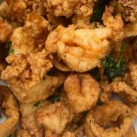 Fritto Misto  · Peconic Bay scallops, shrimp, calamari, clams, lemon