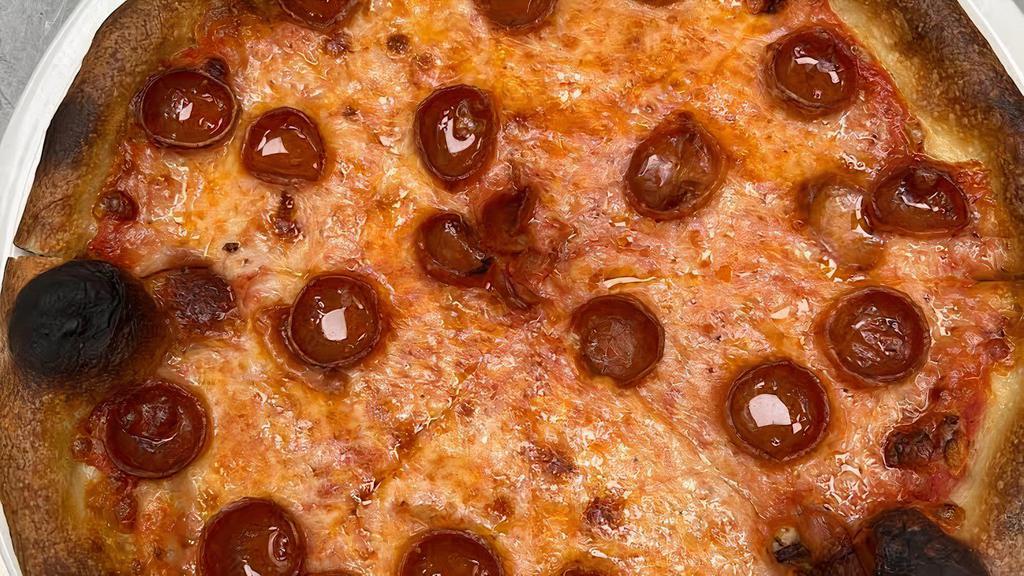 The “O.G.” (Pepperoni Pizza) · Margarita Pizza w/ Pepperoni
