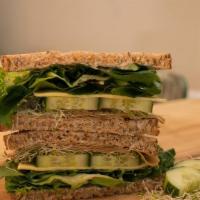 Vegan Turkey  · Organic Sprouted Bread,Organic Tofurkey, Organic Vegan Cheese, Organic Lettuce, Organic Cucu...